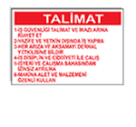 iş güvenliği levhası